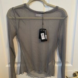 Primark x Rita Ora NWT Mesh Silver/Glitter Top